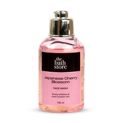 The Bath Store Japanese Cherry Blossom Face Wash - Gentle Exfoliation | Deep Cleansing - 100ml