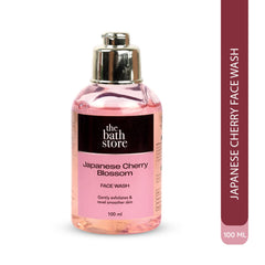 The Bath Store Japanese Cherry Blossom Face Wash - Gentle Exfoliation | Deep Cleansing - 100ml