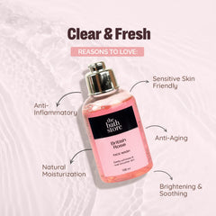 The Bath Store British Rose Face Wash - Gentle Exfoliation | Deep Cleansing - 100ml