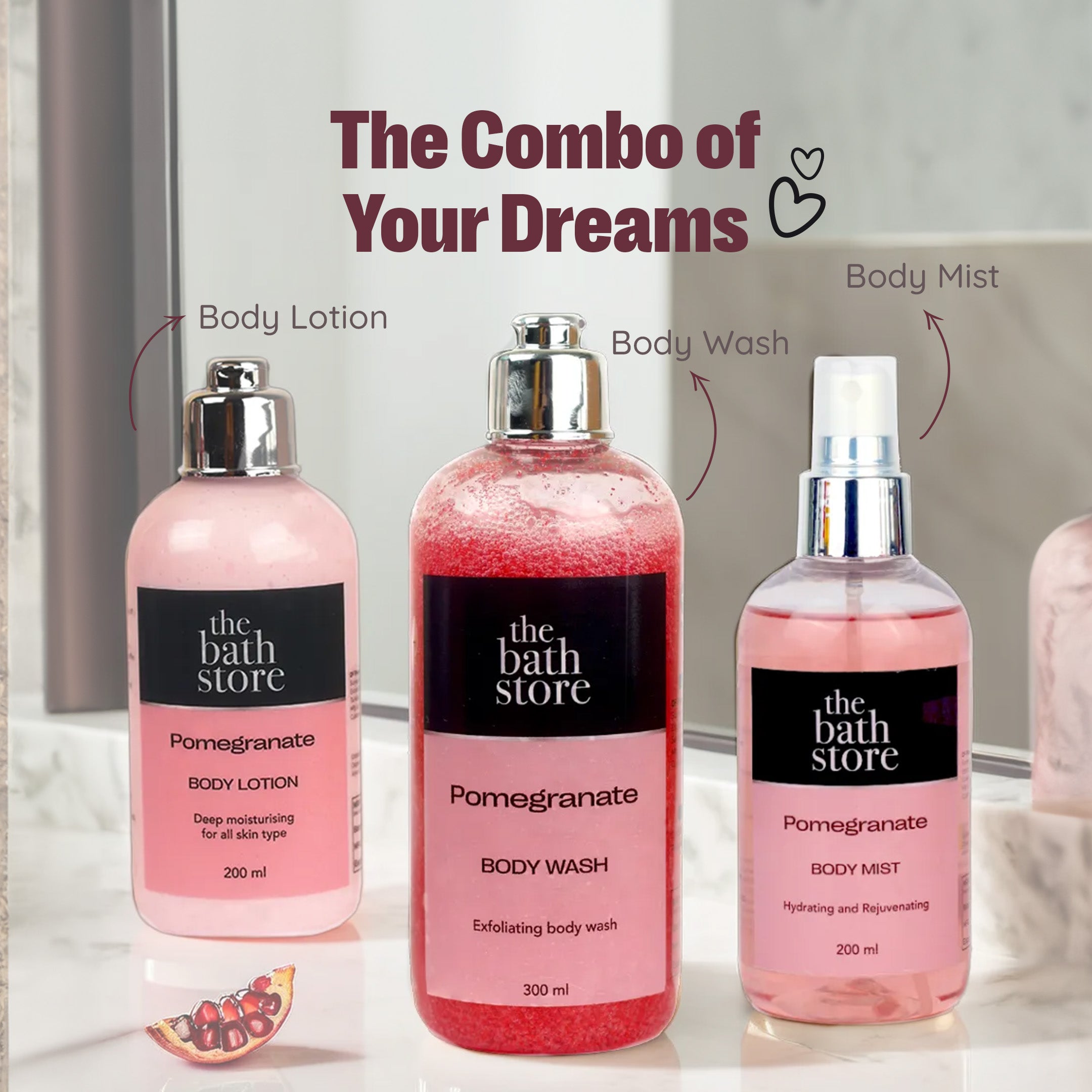 The Bath Store body care range - Unisex moisturizing products