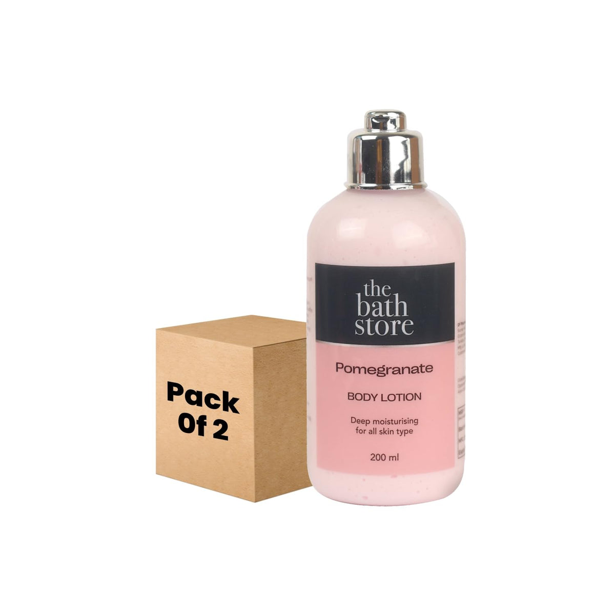 The Bath Store Pomegranate Body Lotion - Nourishing | Moisturizer | Smooth Skin - 200ml (Pack of 2)