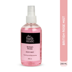 The Bath Store British Rose Body Mist - Refreshing Fragrance (Women and Men) | Long-Lasting Scent - 200ml