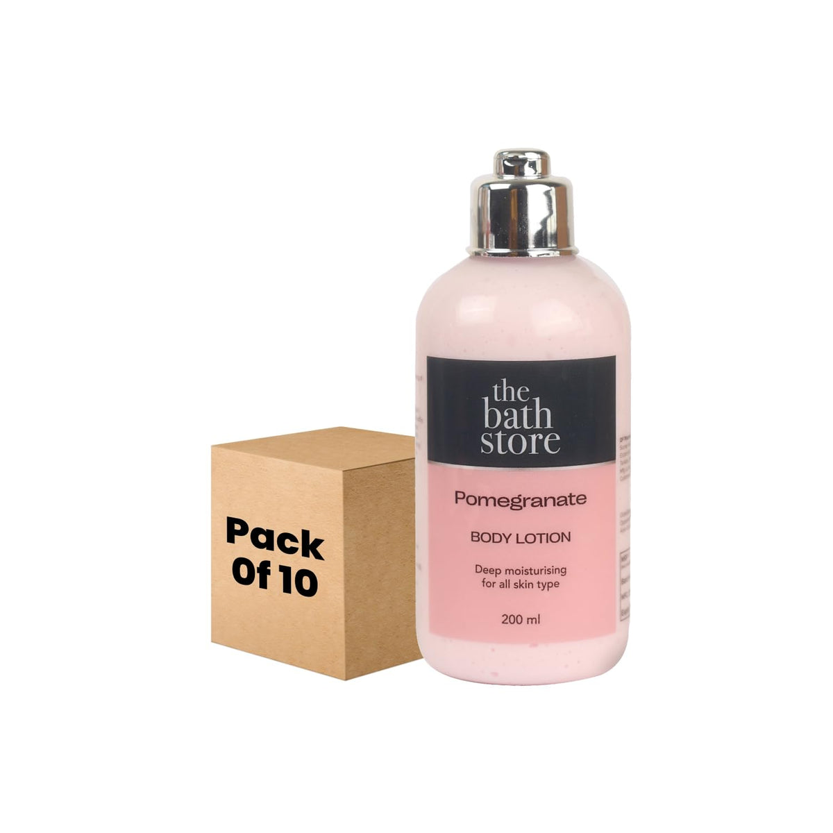 The Bath Store Pomegranate Body Lotion - Nourishing | Moisturizer | Smooth Skin - 200ml (Pack of 10)