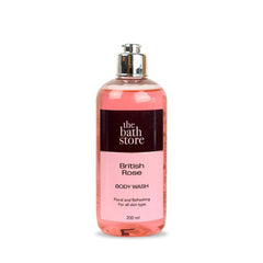 The Bath Store British Rose Body Wash - Deep Cleansing | Exfoliating | Nourishing Liquid Soap | Men and Women - 200ml