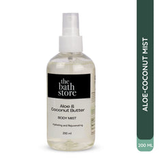 The Bath Store Aloe Butter & Coconut Butter Body Mist - Refreshing Fragrance (Women and Men) | Long-Lasting Scent - 200ml