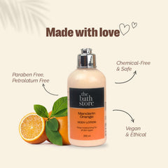 The Bath Store Mandarin Orange Body Lotion - Nourishing | Moisturizer | Smooth Skin – 200ml (Pack of 2)