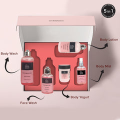 The Bath Store Shower Temptations Gift Set for Women & Men | Pamper Yourself with 5 – Piece in Pack | Best Fragrance of Pomegranate Range | Gift Set for Brother, Husband, Boyfriend