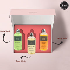 The Bath Store Combo Gift Set (Pack of 3) for Women & Men, Shower Gel, Bathing Bar, Foaming Body Wash, Long Lasting Fragrance, Cleanses & Moisturizes, Floral & Refreshing Body wash - 300ml