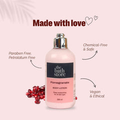 The Bath Store Pomegranate Body Lotion - Nourishing | Moisturizer | Smooth Skin - 200ml (Pack of 10)