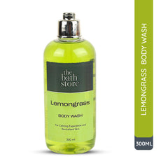 The Bath Store Lemongrass Body Wash - 300ml | Skin Conditioners for Smooth Skin| Gently removes dirt and impurities | Cruelty Free | Preservative Free | Paraben Free | Suitable For all skin type