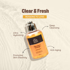 The Bath Store Mandarin Orange Face Wash - Gentle Exfoliation | Deep Cleansing - 100ml (Pack of 10)