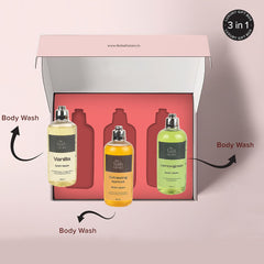 The Bath Store Combo Gift Set (Pack of 3) for Women & Men, Shower Gel, Bathing Bar, Foaming Body Wash, Long Lasting Fragrance, Glowing Skin, Softness & Moisturizes Body wash - 300ml