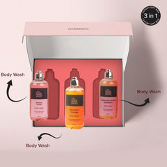 The Bath Store Combo Gift Set (Pack of 3) for Women & Men, Shower Gel, Bathing Bar, Foaming Body Wash, Luxurious Fragrance, Promotes Skin Elasticity, Deep Cleansing, pH Balanced, Body wash 300ml