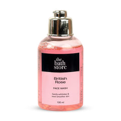 The Bath Store British Rose Face Wash - Gentle Exfoliation | Deep Cleansing - 100ml