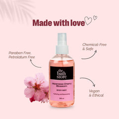 The Bath Store Japanese Cherry Blossom Body Mist - Refreshing Fragrance (Women and Men) | Long-Lasting Scent - 200ml (Pack of 3)