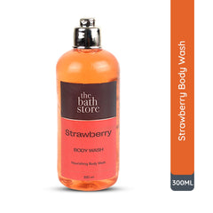 The Bath Store Strawberry Body Wash | Refreshing and Invigorating | Fights Body & Back Acne | Removes Dead Skin Cells | Paraben Free & Cruelty Free Suitable for all Skin Types - 300ml