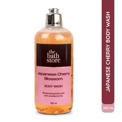 The Bath Store Japanese Cherry Blossom Body Wash - Deeply Cleansing | Nourishing Liquid Soap | Men and Women - 300ml