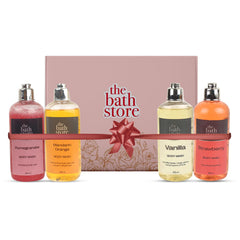 The Bath Store Combo Gift Set (Pack of 4) for Women & Men, Shower Gel, Bathing Bar, Foaming Body Wash, Long Lasting Fragrance | Removes Excessive Oiliness | Body Wash - 300ml