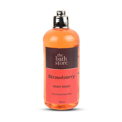 The Bath Store Strawberry Body Wash | Refreshing and Invigorating | Fights Body & Back Acne | Removes Dead Skin Cells | Paraben Free & Cruelty Free Suitable for all Skin Types - 300ml