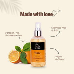 The Bath Store Mandarin Orange Body Mist - Refreshing Fragrance (Women and Men) | Long-Lasting Scent - 200ml (Pack of 5)