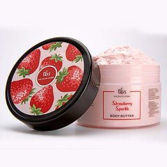 The Bath Store Strawberry Sparkle Body Butter for Deep Moisturizing & Tan Removal, For All Skin Type – 200gm