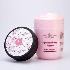 The Bath Store Japanese Cherry Blossom Body Yogurt for Soft and Supple Skin with Rich Ingredients for All Skin Type - 200gm