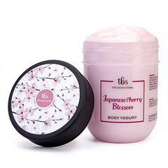 The Bath Store Japanese Cherry Blossom Body Yogurt for Soft and Supple Skin with Rich Ingredients for All Skin Type - 200gm