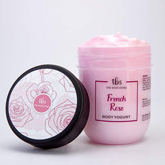 The Bath Store French Rose Body Yogurt for Soft and Supple Skin with Rich Ingredients for All Skin Type - 200 g