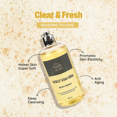 The Bath Store Wild Vanilla Body Wash - 300ml | Elevate Your Bathing Experience with the Sublime Scent of Wild Vanilla | | Cruelty free & Preservative Free | suitable all Skin Type